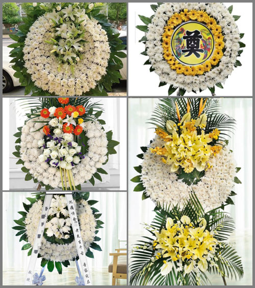 湖北孝感市大悟县黄站镇李园村花圈速递
